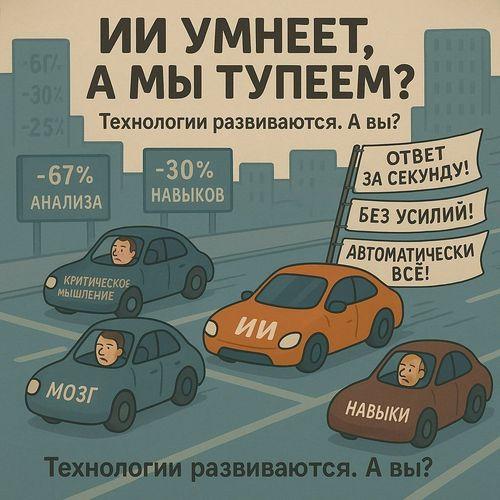ИИ умнеет, а мы тупеем? 